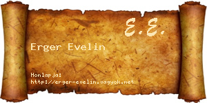 Erger Evelin névjegykártya
